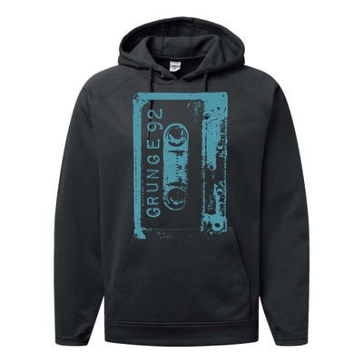 Grunge 90S Vintage Concert Mixtape Retro Performance Fleece Hoodie