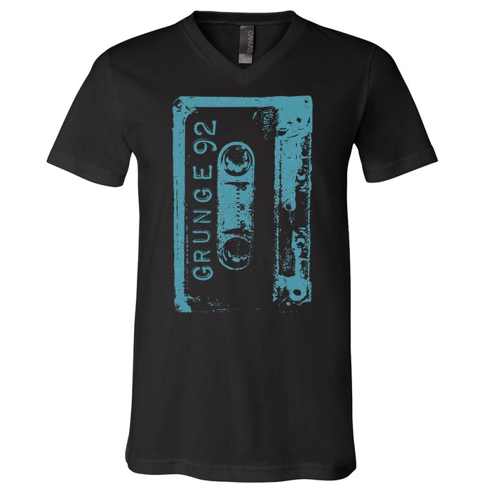 Grunge 90S Vintage Concert Mixtape Retro V-Neck T-Shirt