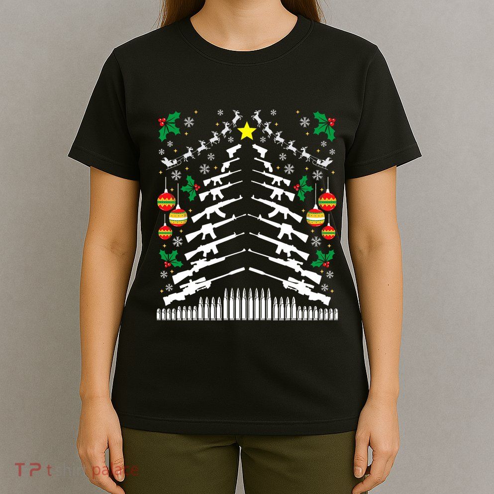 Guns Ar15 2nd Amendment Xmas Christmas Funny T-Shirt