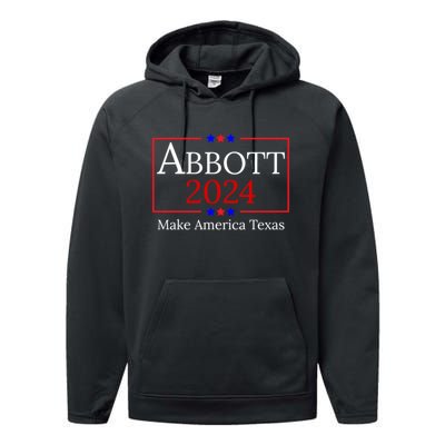 Greg Abbott 2024 Make America Texas Republican President Performance Fleece Hoodie