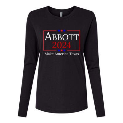 Greg Abbott 2024 Make America Texas Republican President Womens Cotton Relaxed Long Sleeve T-Shirt