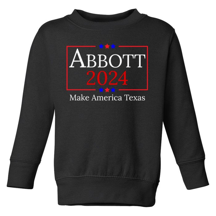 Greg Abbott 2024 Make America Texas Republican President Toddler Sweatshirt