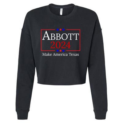 Greg Abbott 2024 Make America Texas Republican President Cropped Pullover Crew