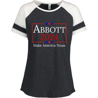 Greg Abbott 2024 Make America Texas Republican President Enza Ladies Jersey Colorblock Tee