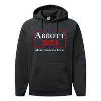 Greg Abbott 2024 Make America Texas Republican President Performance Fleece Hoodie