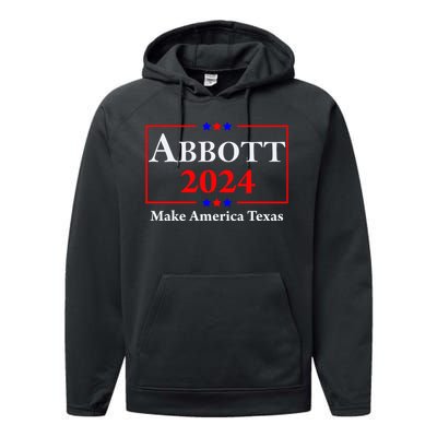 Greg Abbott 2024 Make America Texas Republican President Performance Fleece Hoodie