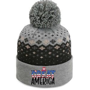 Great America 4th Of July Festive Usa The Baniff Cuffed Pom Beanie