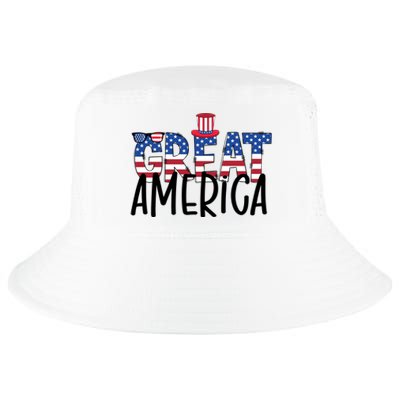 Great America 4th Of July Festive Usa Cool Comfort Performance Bucket Hat