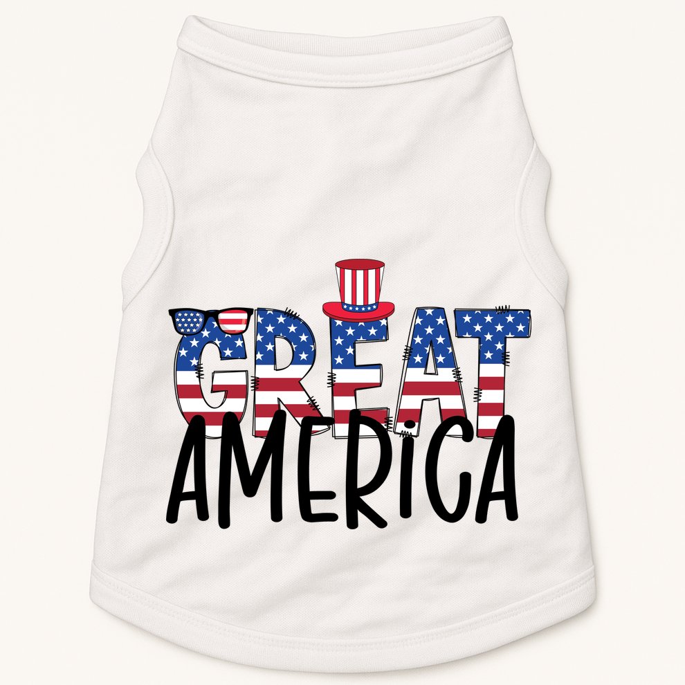Great America 4th Of July Festive Usa Doggie Tank