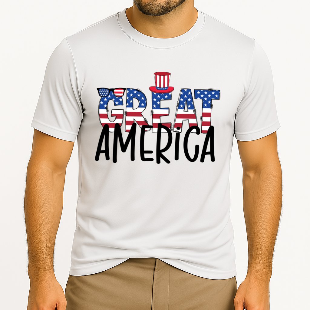 Great America 4th Of July Festive Usa Cooling Performance Crew T-Shirt