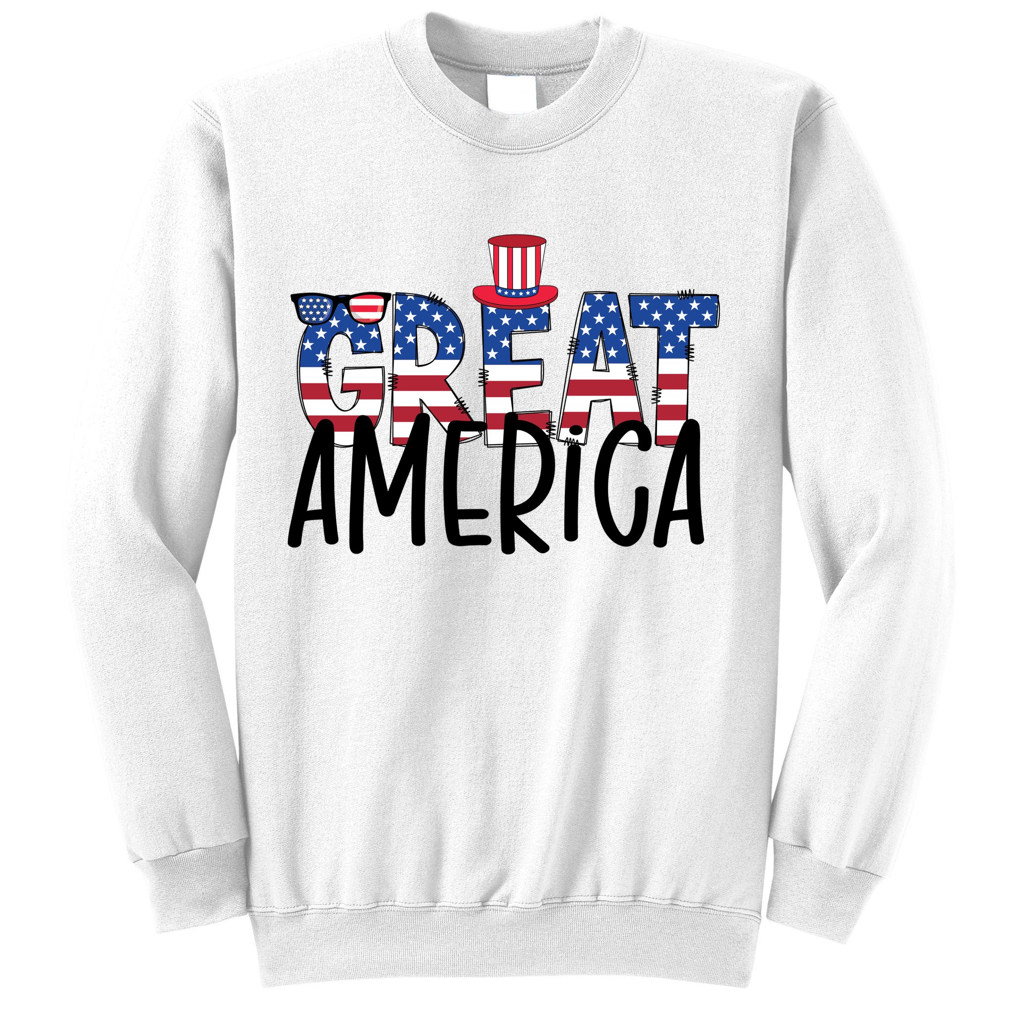 Great America 4th Of July Festive Usa Sweatshirt