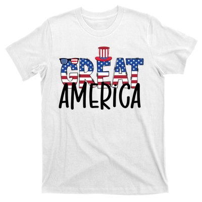 Great America 4th Of July Festive Usa T-Shirt