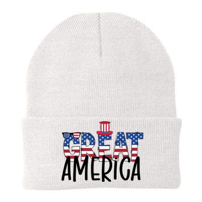 Great America 4th Of July Festive Usa Knit Cap Winter Beanie