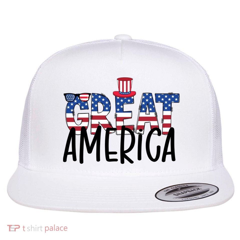 Great America 4th Of July Festive Usa Flatbill Hat