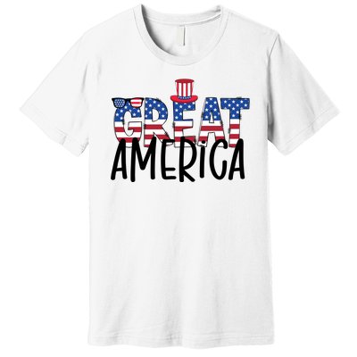 Great America 4th Of July Festive Usa Premium T-Shirt