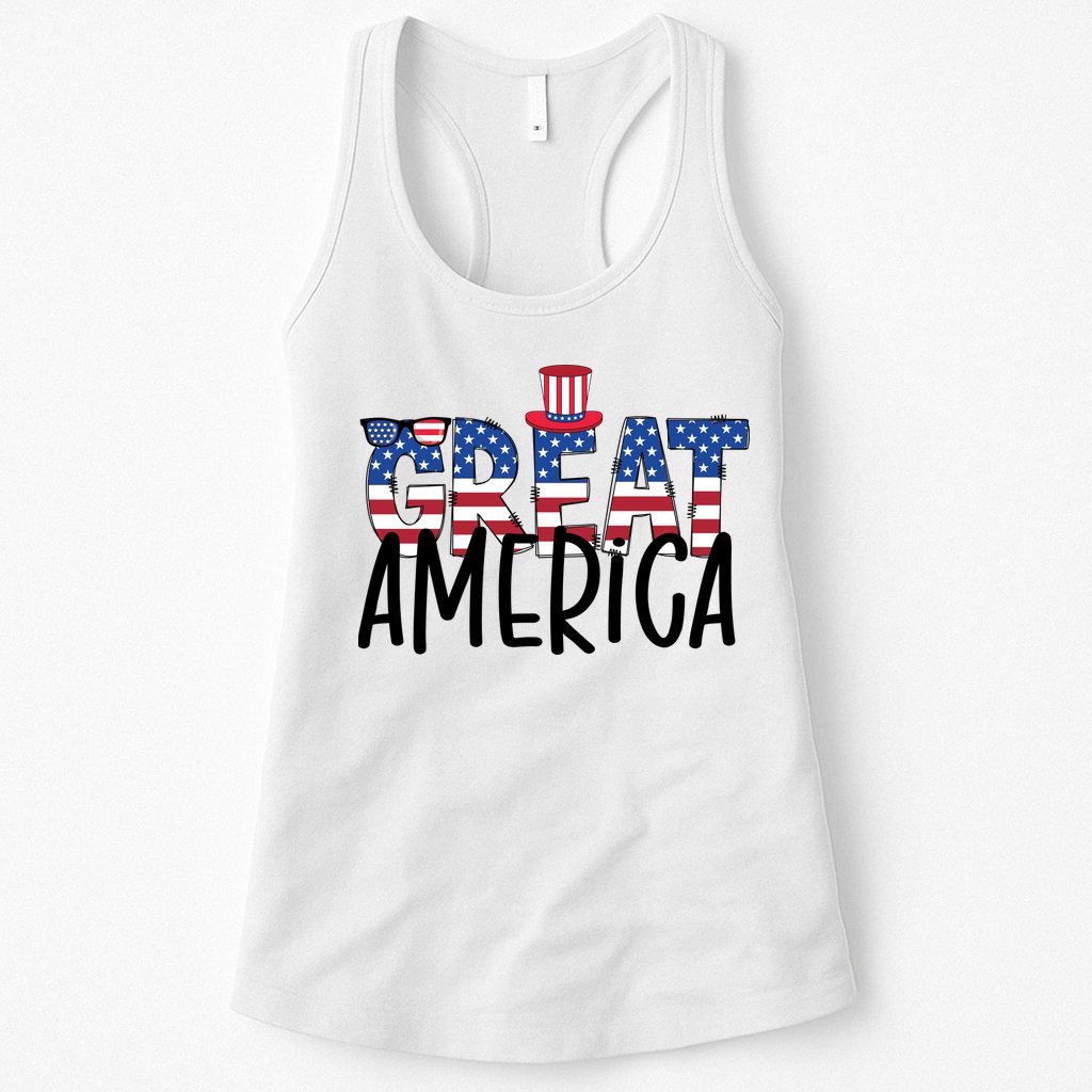 Great America 4th Of July Festive Usa Womens Tank Top