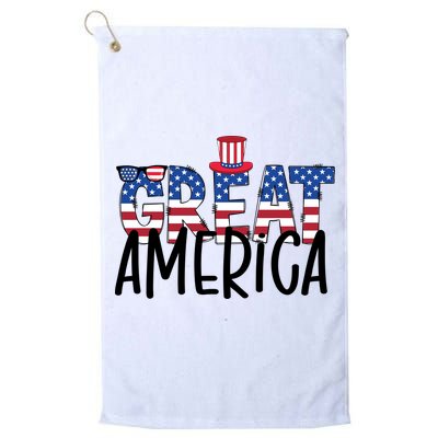 Great America 4th Of July Festive Usa Golf Towel