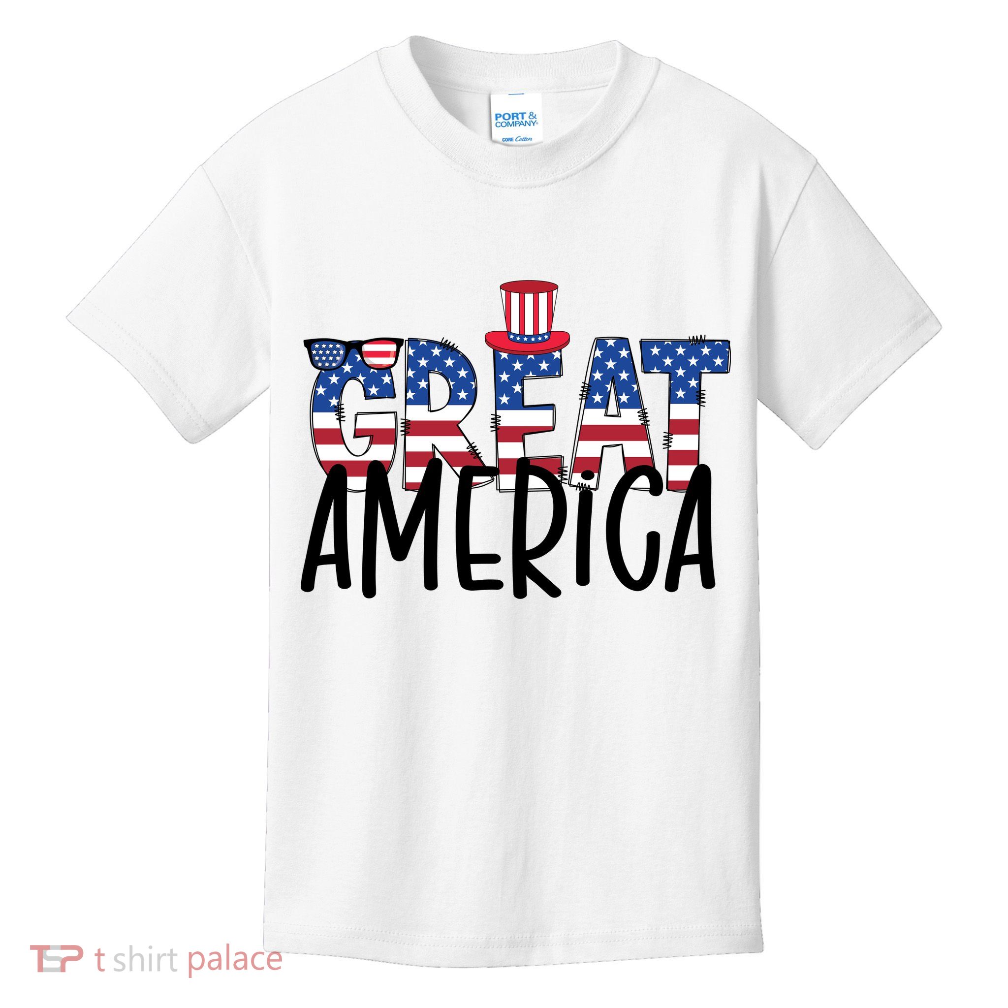 Great America 4th Of July Festive Usa Kids T-Shirt