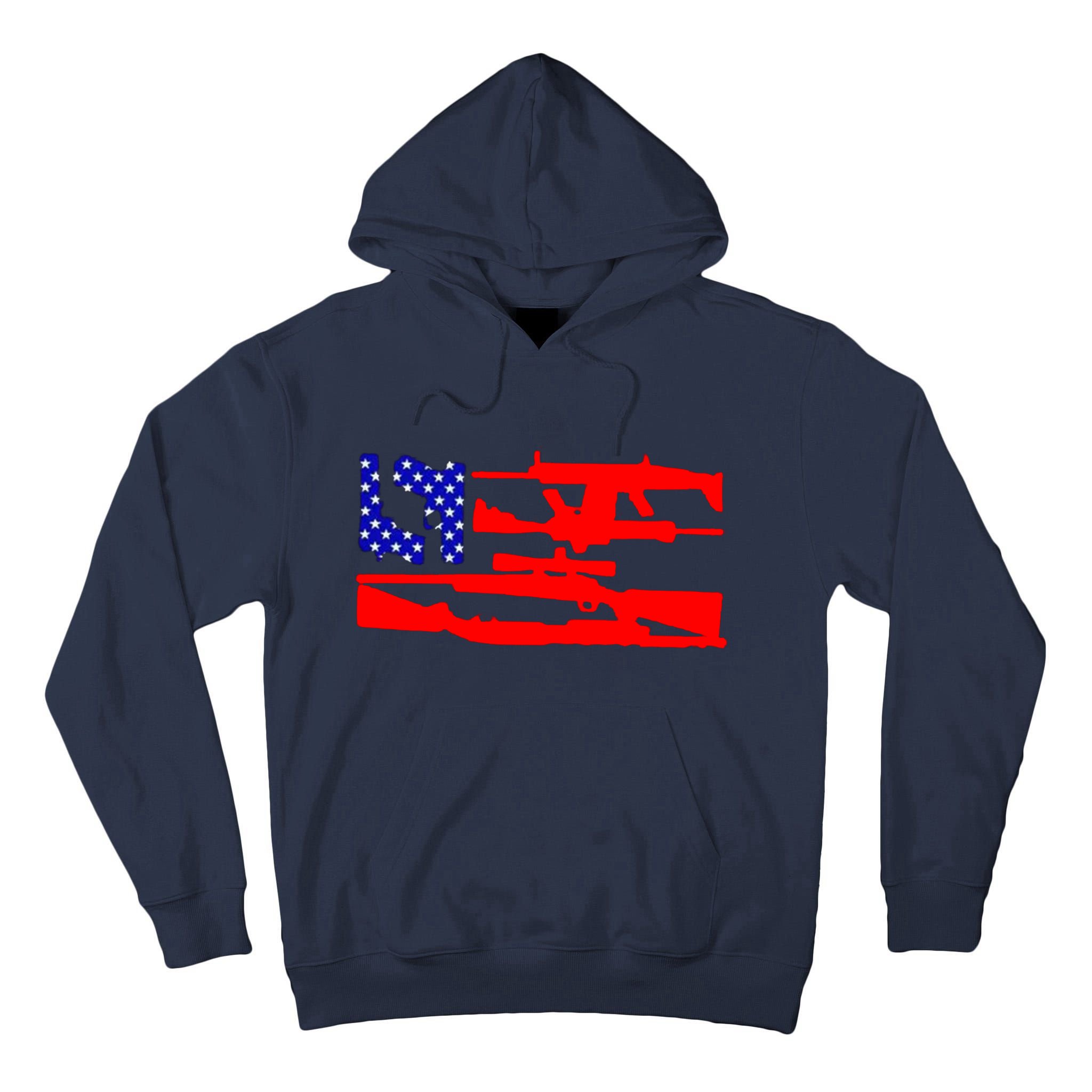 Guns And 69 USA Flag Tall Hoodie