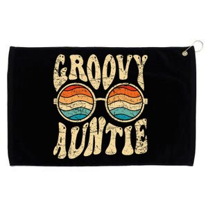 Groovy Auntie 70s Aesthetic Nostalgia 1970's Retro Aunt Grommeted Golf Towel