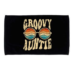 Groovy Auntie 70s Aesthetic Nostalgia 1970's Retro Aunt Microfiber Hand Towel