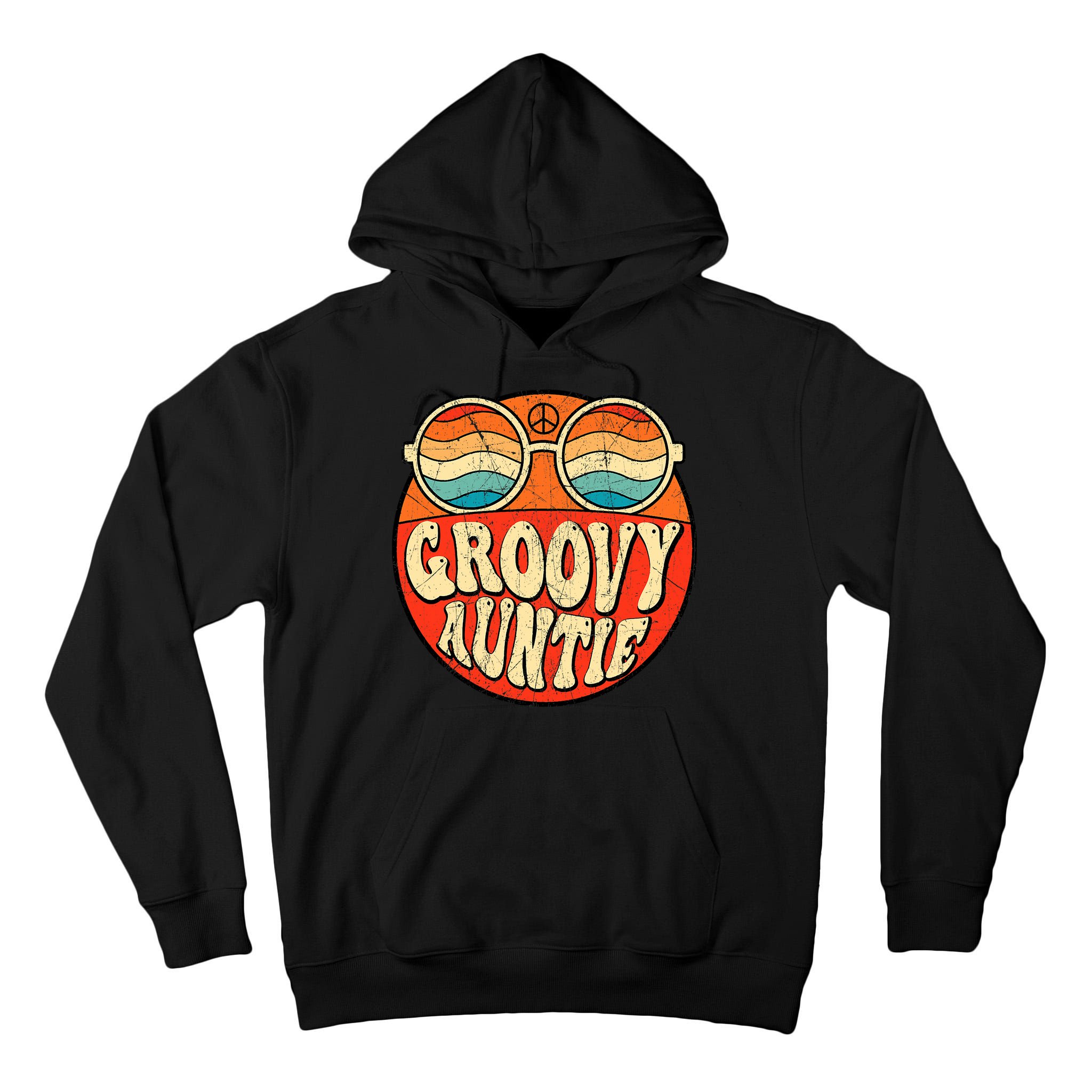 Groovy Auntie 70s Aesthetic Nostalgia 1970s Retro Aunt Tall Hoodie
