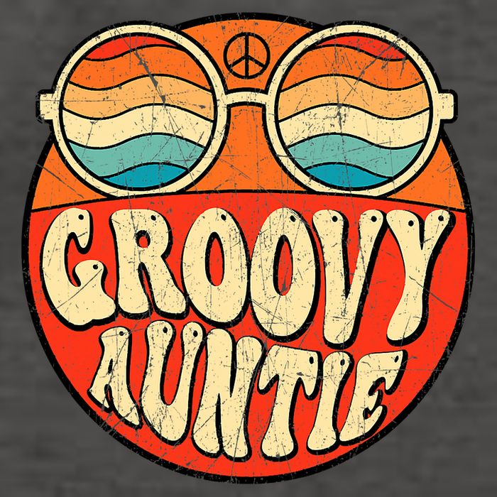 Groovy Auntie 70s Aesthetic Nostalgia 1970s Retro Aunt Vector Backpack