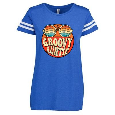 Groovy Auntie 70s Aesthetic Nostalgia 1970s Retro Aunt Enza Ladies Jersey Football T-Shirt