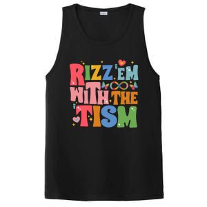 Groovy Autism Awareness Funny Rizz Em With The Tism Meaningful Gift PosiCharge Competitor Tank