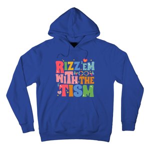 Groovy Autism Awareness Funny Rizz Em With The Tism Meaningful Gift Hoodie