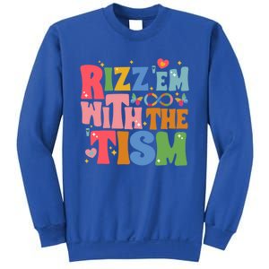 Groovy Autism Awareness Funny Rizz Em With The Tism Meaningful Gift Sweatshirt