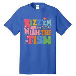 Groovy Autism Awareness Funny Rizz Em With The Tism Meaningful Gift Tall T-Shirt