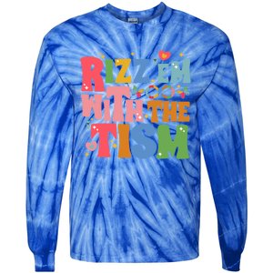 Groovy Autism Awareness Funny Rizz Em With The Tism Meaningful Gift Tie-Dye Long Sleeve Shirt