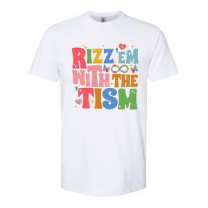 Groovy Autism Awareness Funny Rizz Em With The Tism Meaningful Gift Softstyle CVC T-Shirt