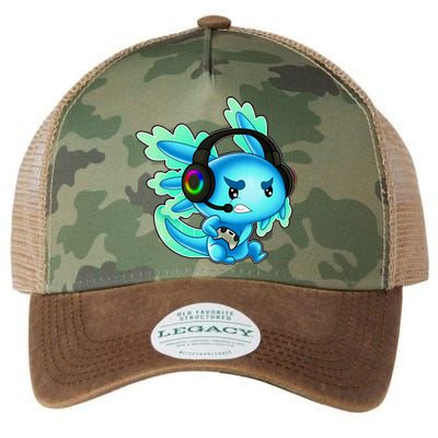 Gaming Axolotl Ambystoma Mexicanum Mexican Walking Fish Legacy Tie Dye Trucker Hat