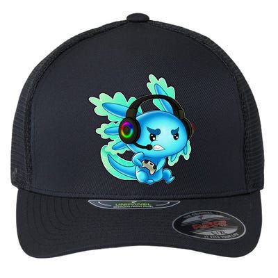 Gaming Axolotl Ambystoma Mexicanum Mexican Walking Fish Flexfit Unipanel Trucker Cap