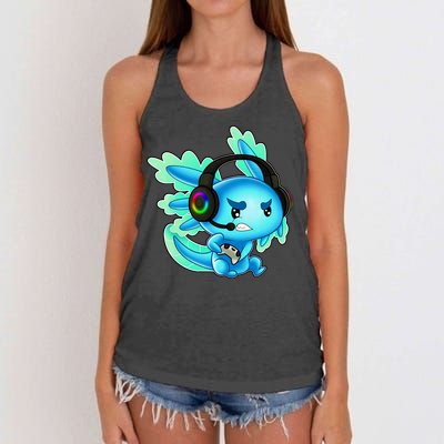 Gaming Axolotl Ambystoma Mexicanum Mexican Walking Fish Women's Knotted Racerback Tank