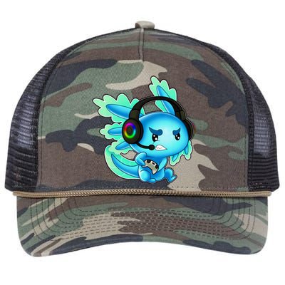 Gaming Axolotl Ambystoma Mexicanum Mexican Walking Fish Retro Rope Trucker Hat Cap