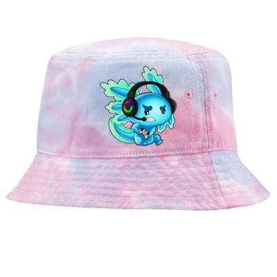 Gaming Axolotl Ambystoma Mexicanum Mexican Walking Fish Tie-Dyed Bucket Hat