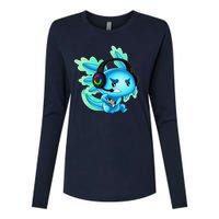 Gaming Axolotl Ambystoma Mexicanum Mexican Walking Fish Womens Cotton Relaxed Long Sleeve T-Shirt