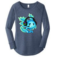 Gaming Axolotl Ambystoma Mexicanum Mexican Walking Fish Women's Perfect Tri Tunic Long Sleeve Shirt