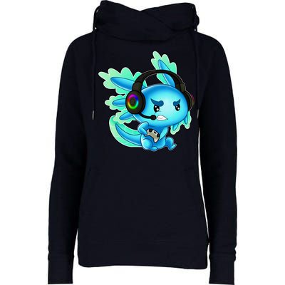 Gaming Axolotl Ambystoma Mexicanum Mexican Walking Fish Womens Funnel Neck Pullover Hood