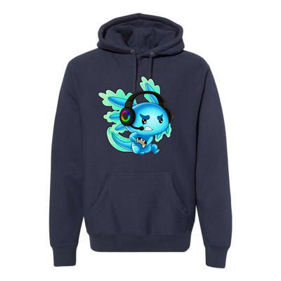 Gaming Axolotl Ambystoma Mexicanum Mexican Walking Fish Premium Hoodie