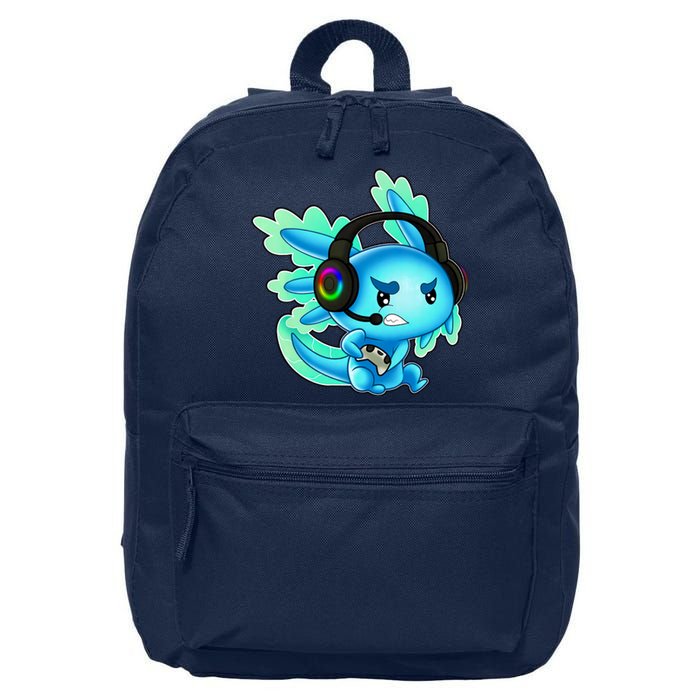 Gaming Axolotl Ambystoma Mexicanum Mexican Walking Fish 16 in Basic Backpack