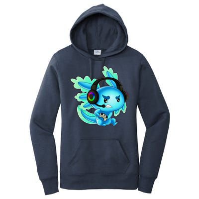 Gaming Axolotl Ambystoma Mexicanum Mexican Walking Fish Women's Pullover Hoodie