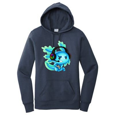 Gaming Axolotl Ambystoma Mexicanum Mexican Walking Fish Women's Pullover Hoodie