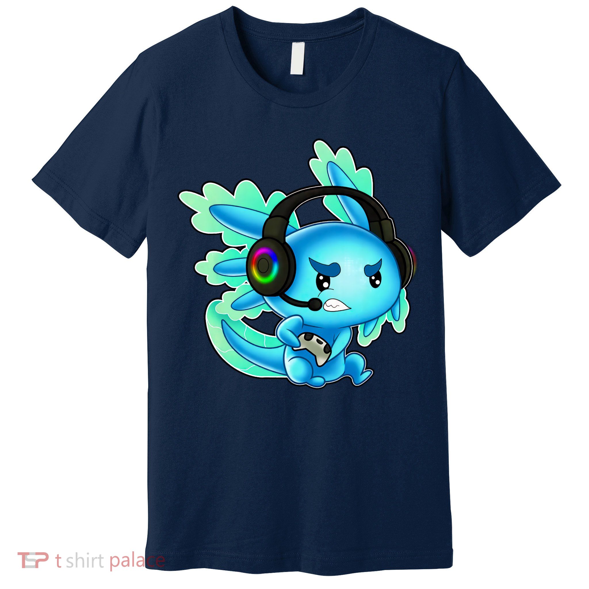 Gaming Axolotl Ambystoma Mexicanum Mexican Walking Fish Premium T-Shirt