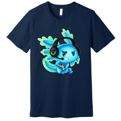 Gaming Axolotl Ambystoma Mexicanum Mexican Walking Fish Premium T-Shirt