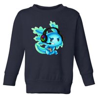 Gaming Axolotl Ambystoma Mexicanum Mexican Walking Fish Toddler Sweatshirt