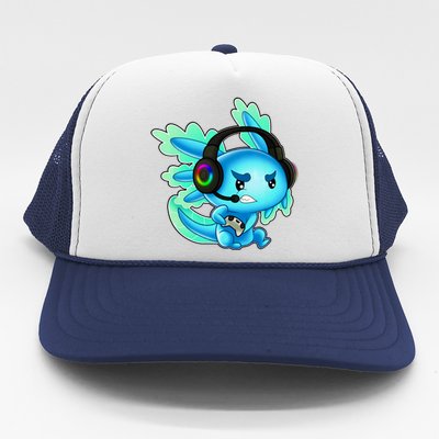 Gaming Axolotl Ambystoma Mexicanum Mexican Walking Fish Trucker Hat